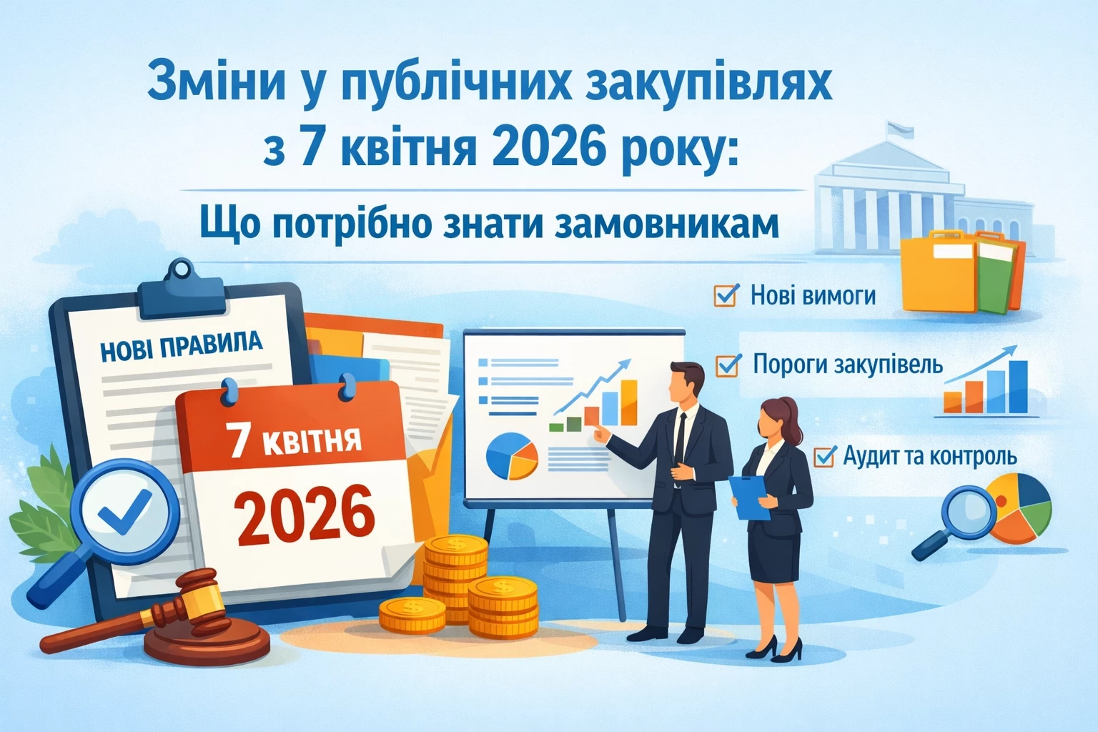 Зміни у публічних закупівлях з 7 квітня 2026 року: що потрібно знати замовникам