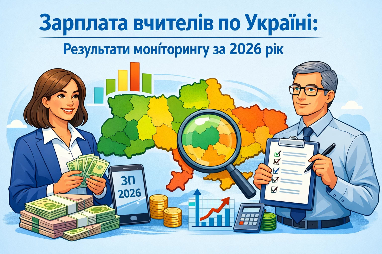 Зарплата вчителів по Україні: результати моніторингу за 2026 рік