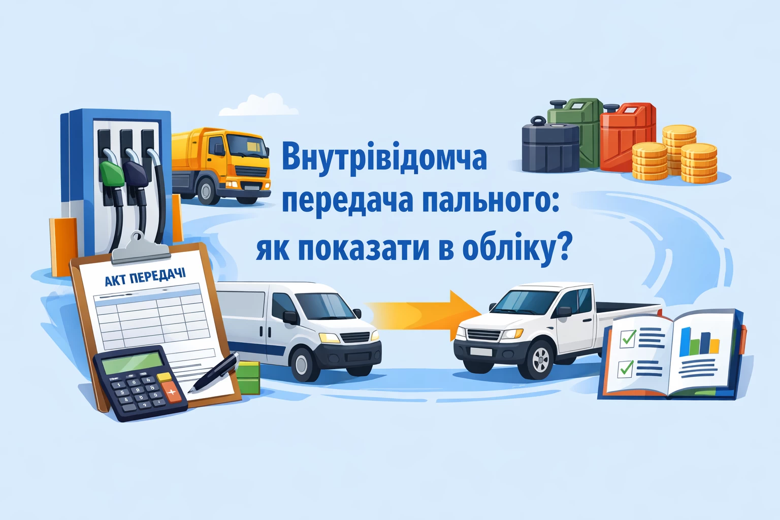 Внутрівідомча передача пального: як показати в обліку?