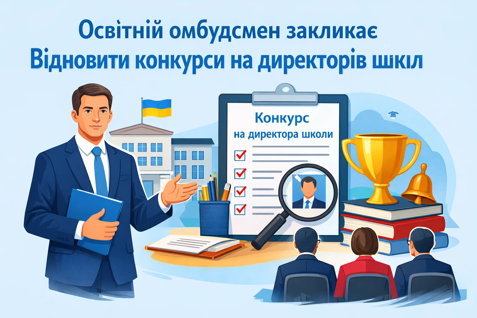 Освітній омбудсмен закликає відновити конкурси на директорів шкіл
