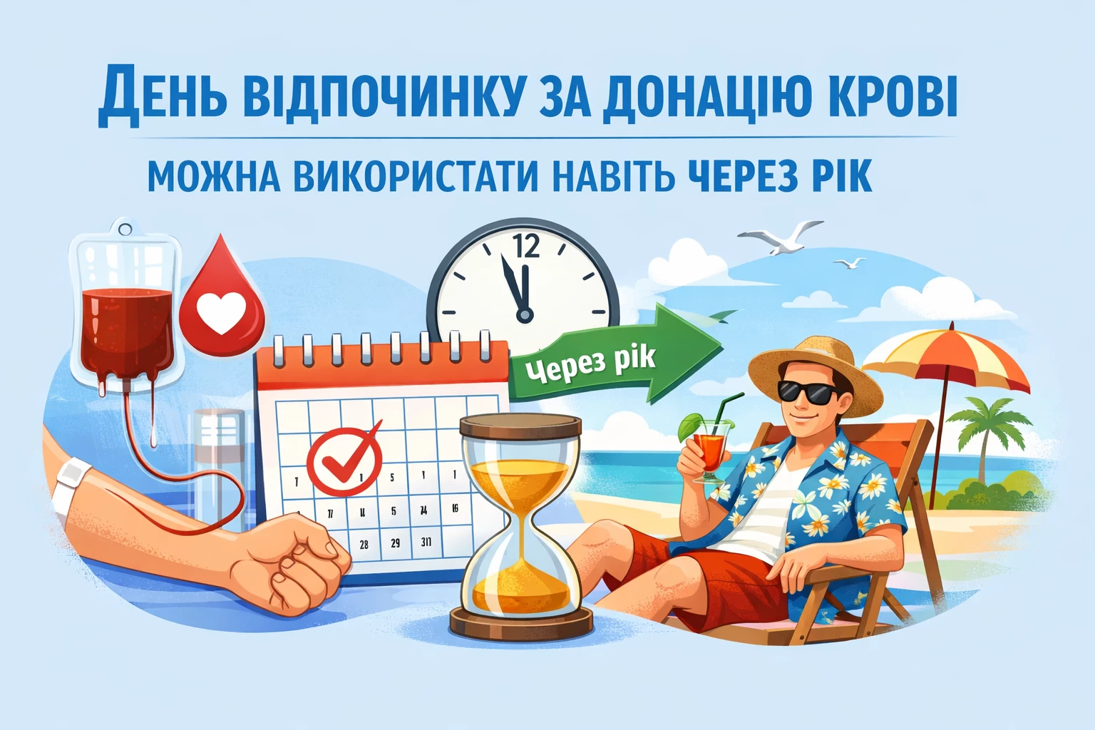 День відпочинку за донацію крові можна використати навіть через рік