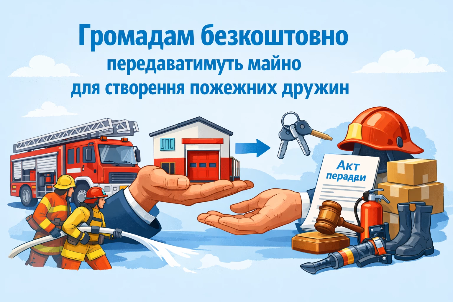 Громадам безкоштовно передаватимуть майно для створення пожежних дружин