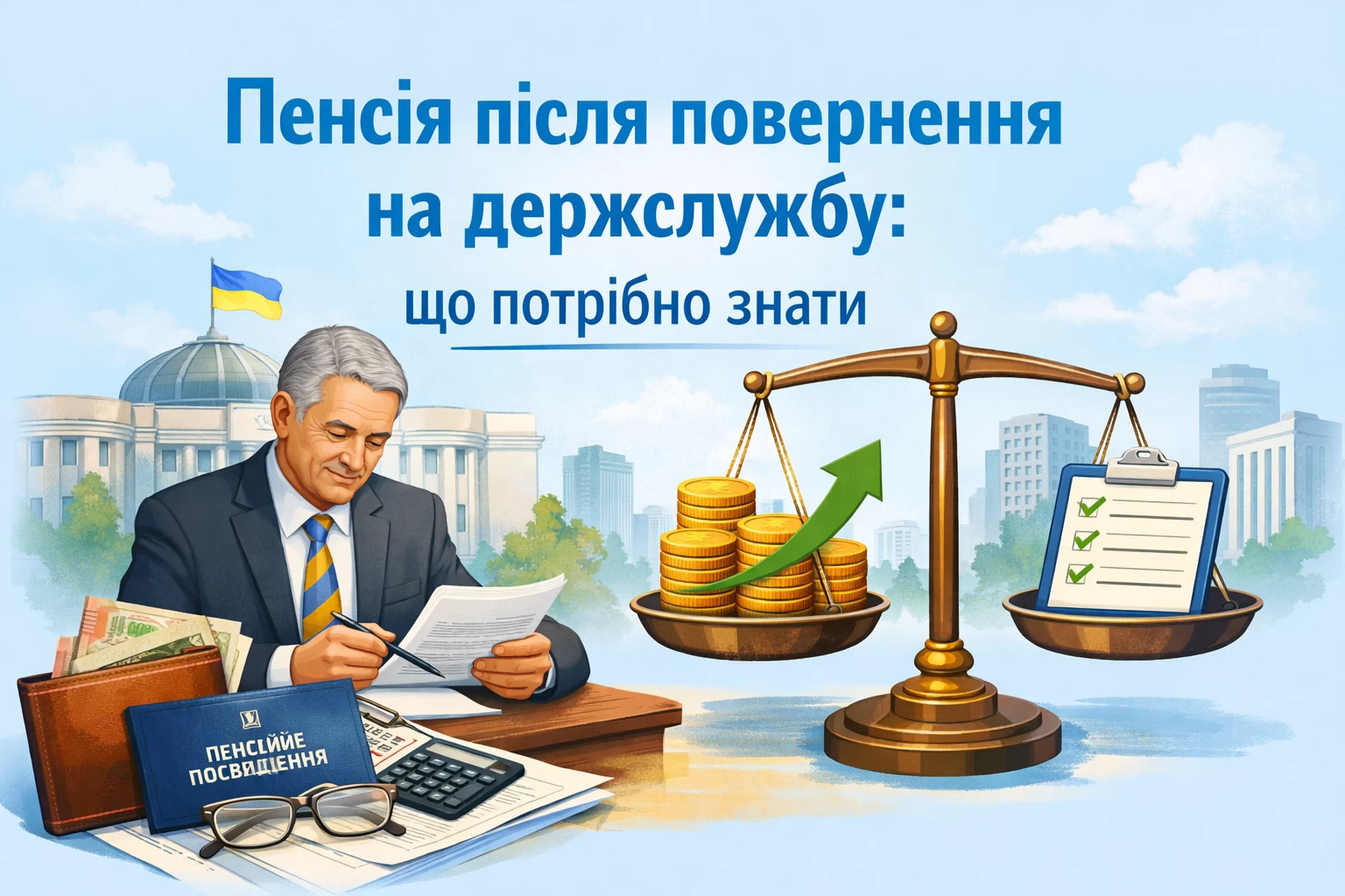 Пенсія після повернення на держслужбу: що потрібно знати