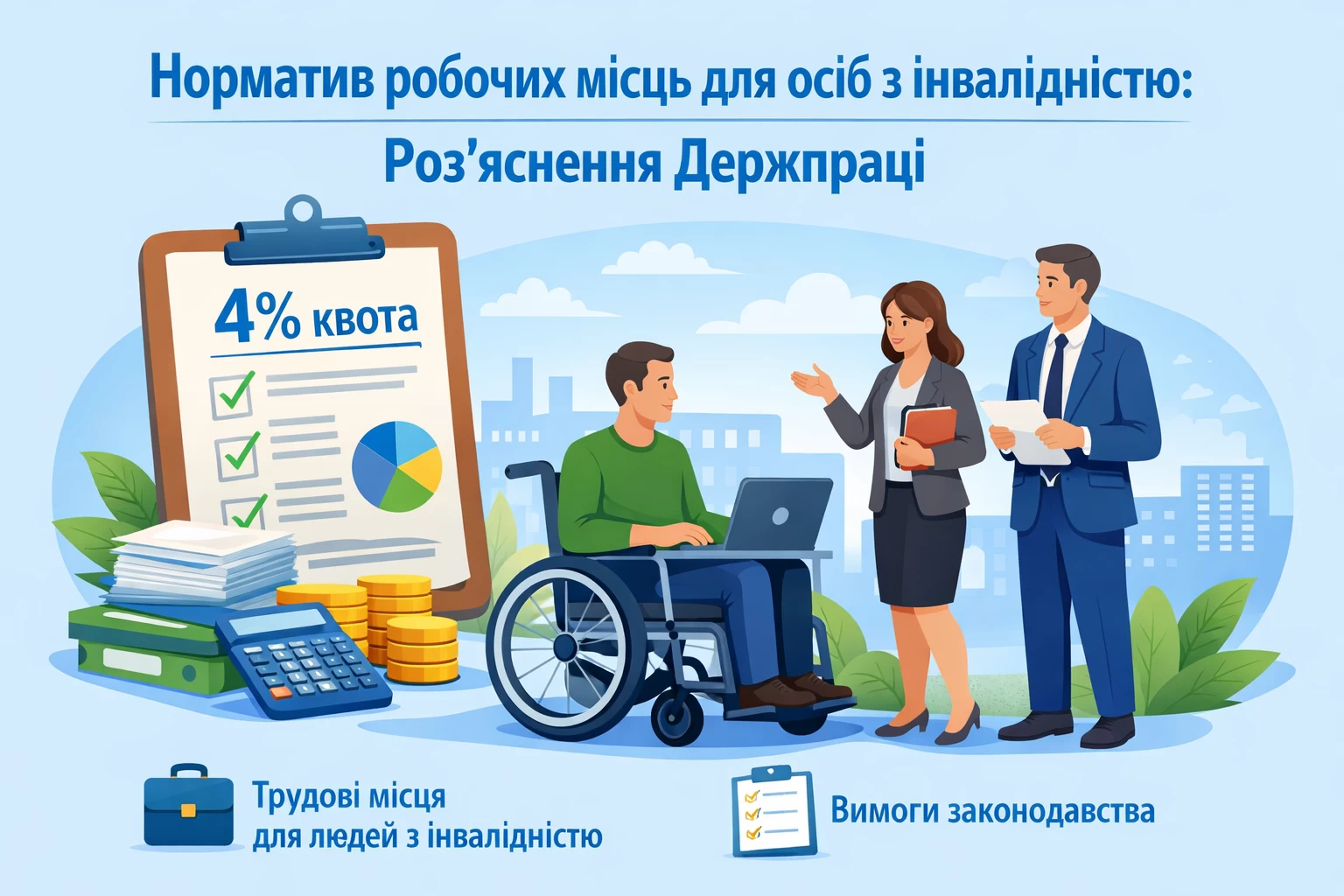 Норматив робочих місць для осіб з інвалідністю: роз’яснення Держпраці