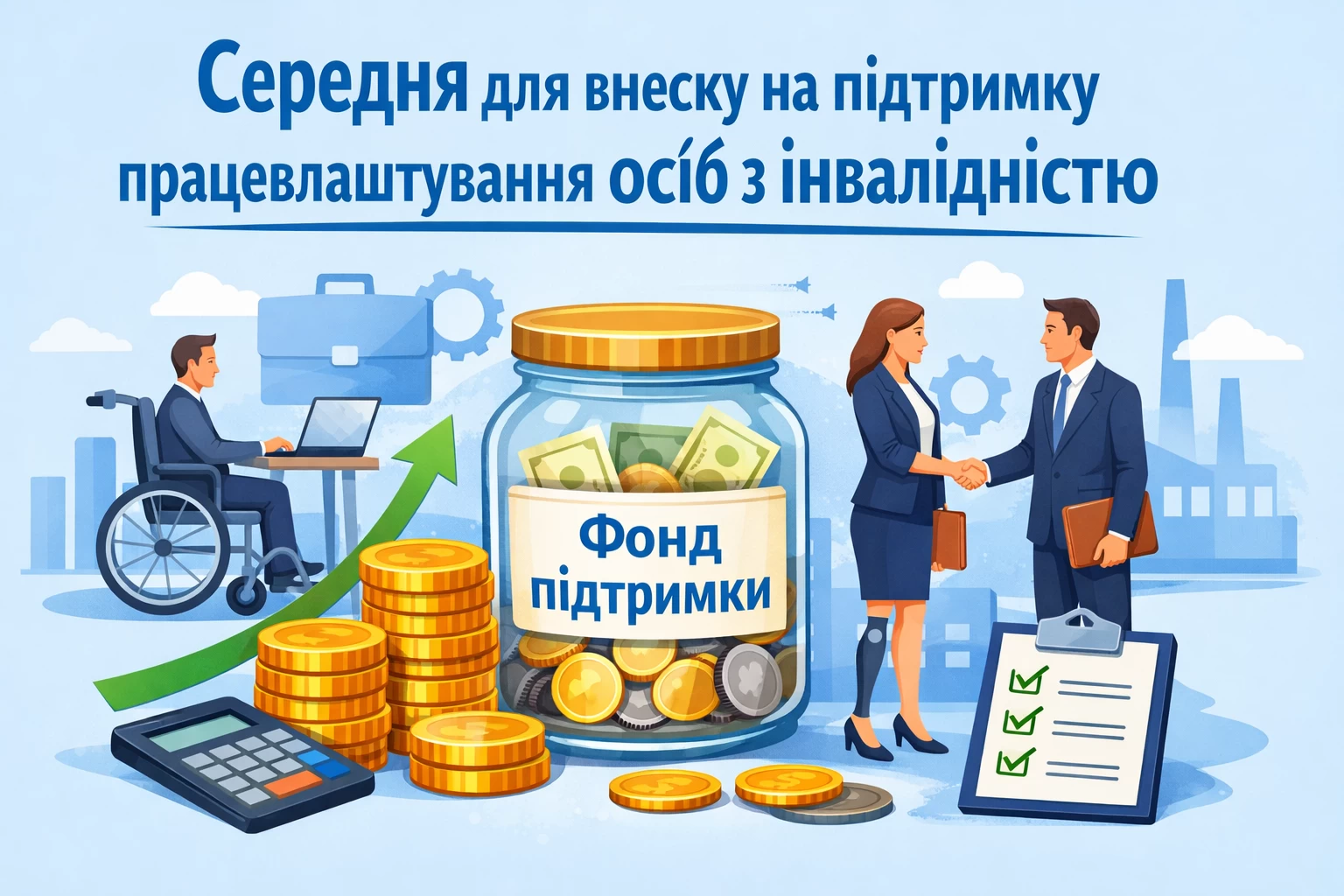 Середня для внеску на підтримку працевлаштування осіб з інвалідністю