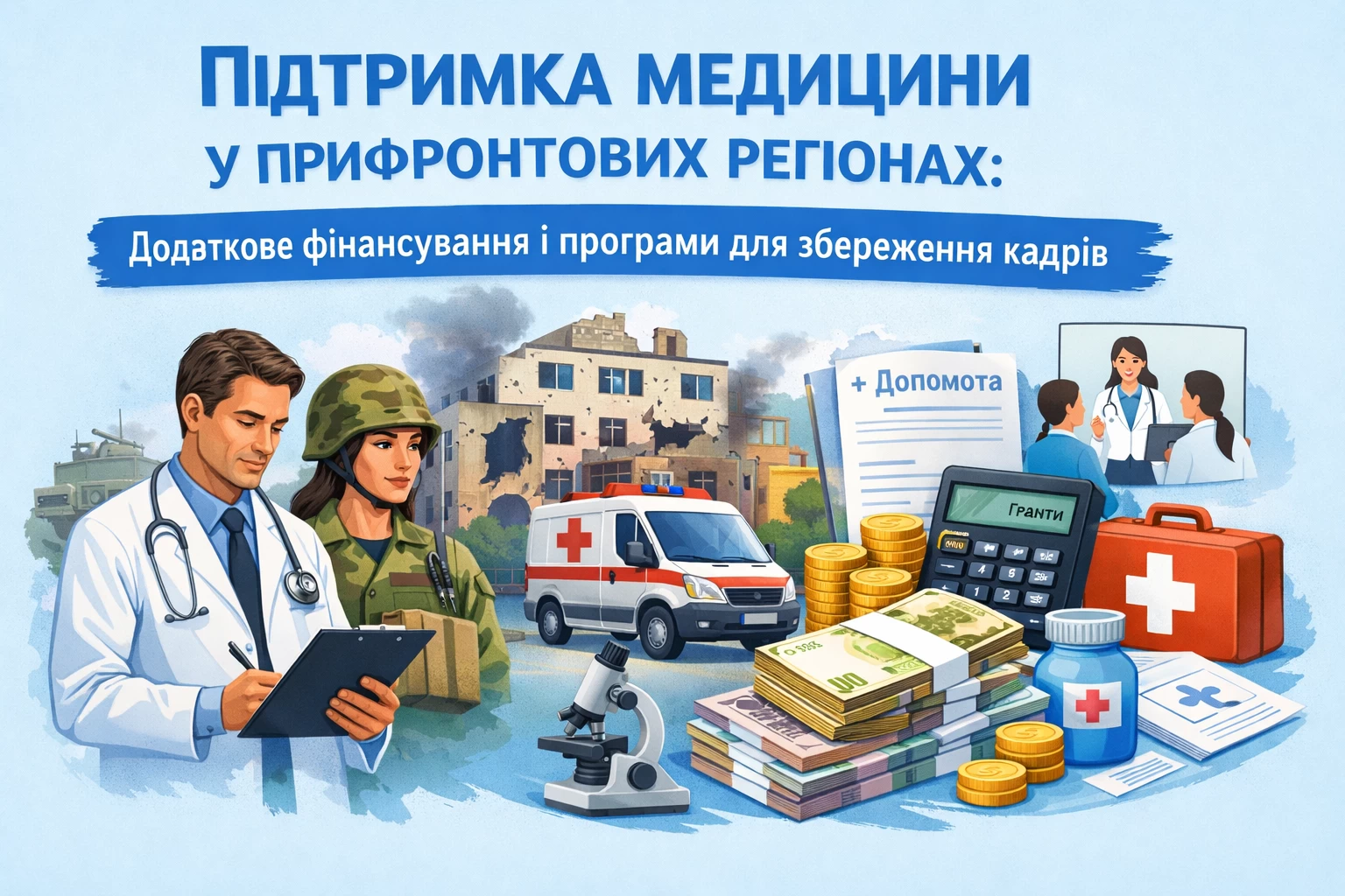 Підтримка медицини у прифронтових регіонах: додаткове фінансування і програми для збереження кадрів