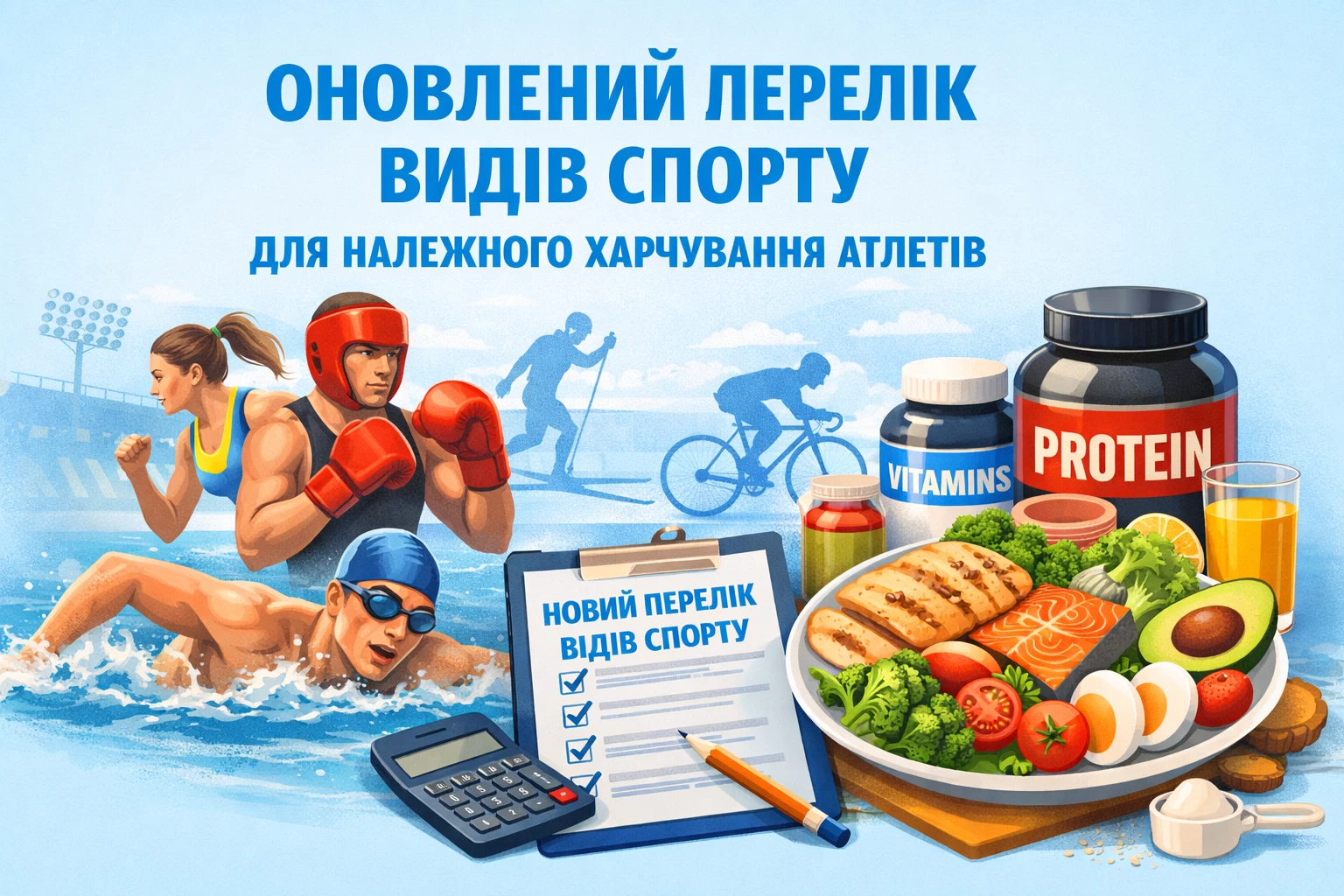 Уряд оновив перелік видів спорту для забезпечення належного харчування атлетів