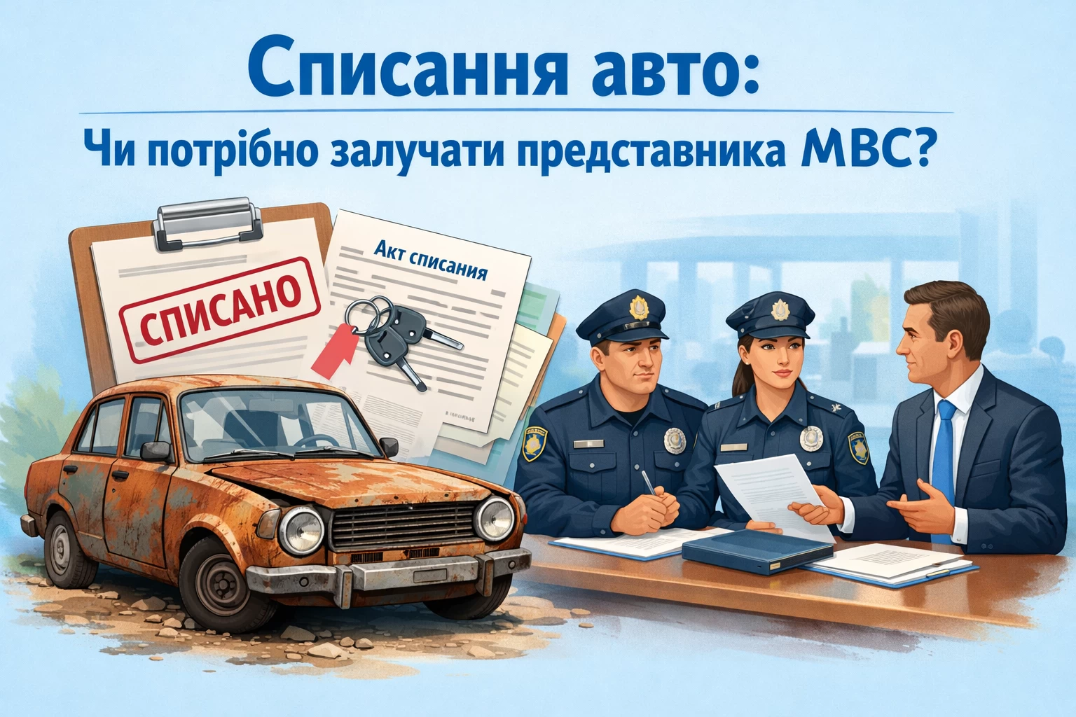 Списання авто: чи потрібно залучати представника МВС?