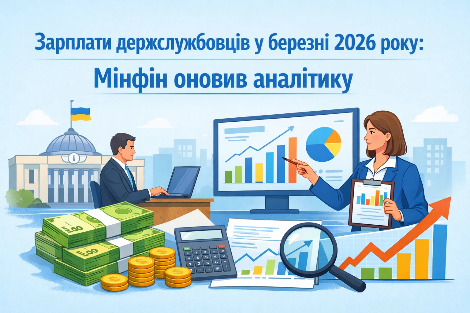 Зарплати держслужбовців у березні 2026 року: Мінфін оновив аналітику