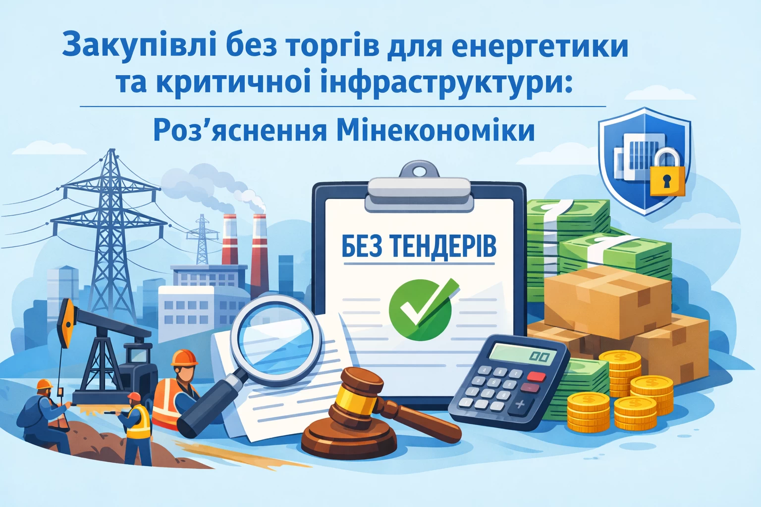 Закупівлі без торгів для енергетики та критичної інфраструктури: роз’яснення Мінекономіки