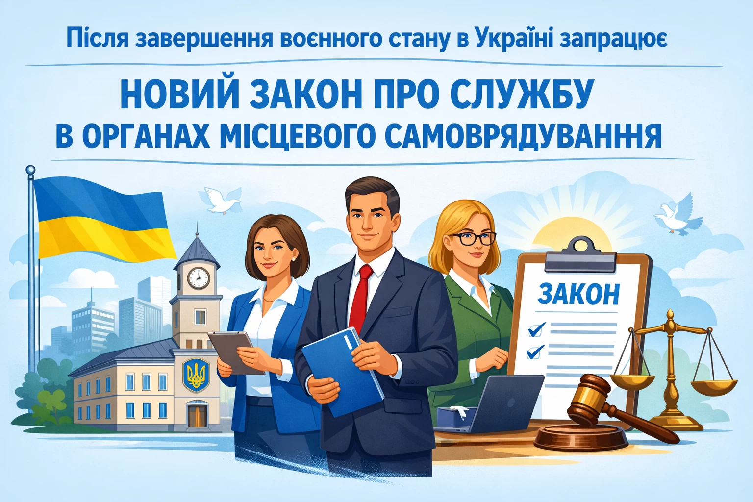 Після завершення воєнного стану в Україні запрацює новий закон про службу в органах місцевого самоврядування