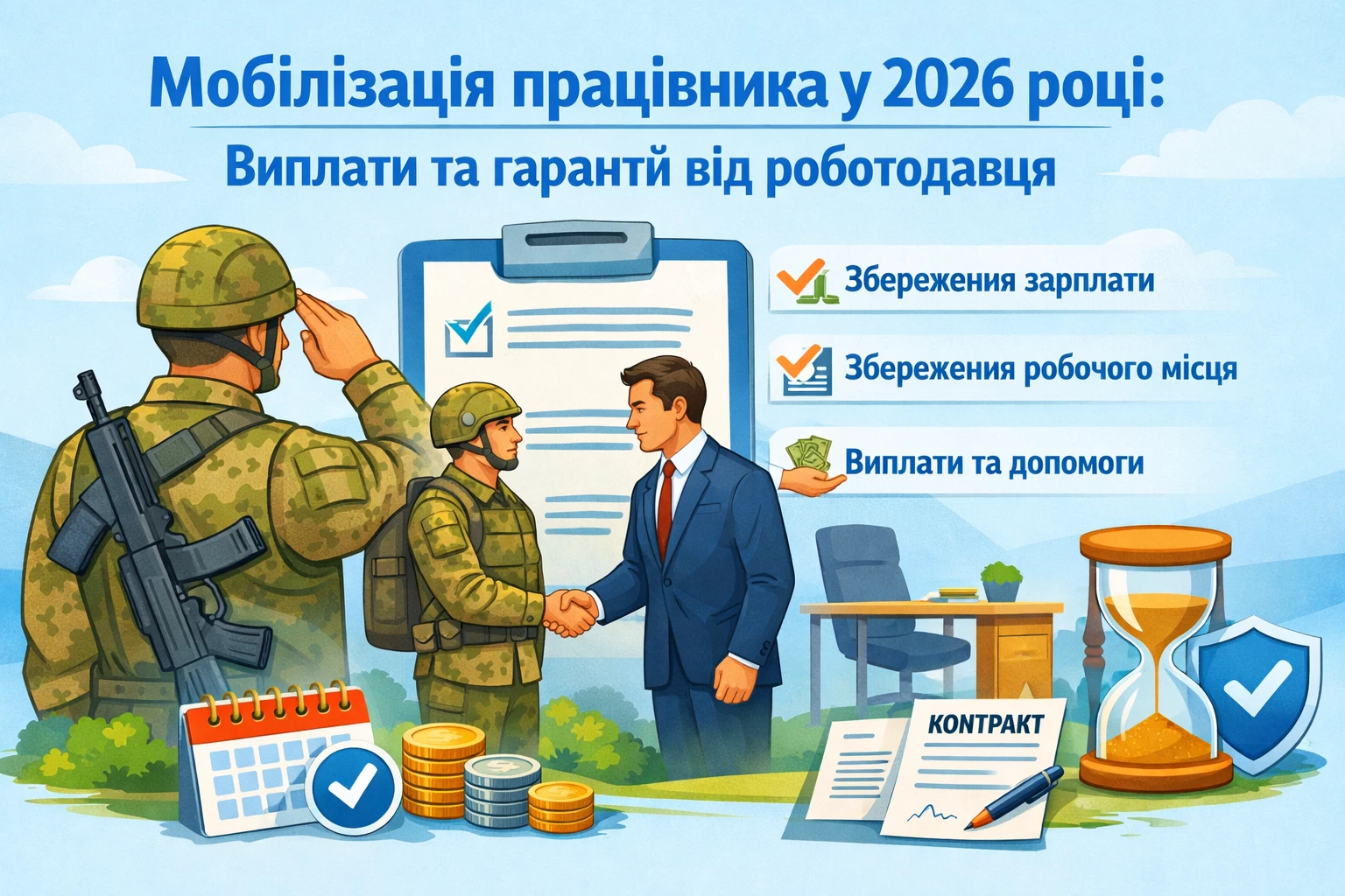 Мобілізація працівника у 2026 році: які виплати та гарантії має забезпечити роботодавець