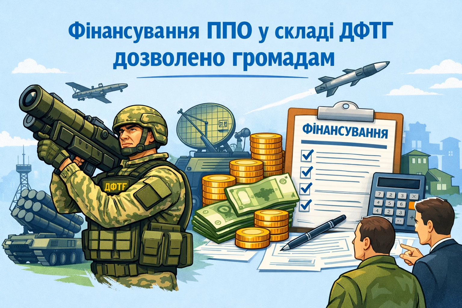 Кабмін дозволив громадам фінансувати групи ППО у складі ДФТГ