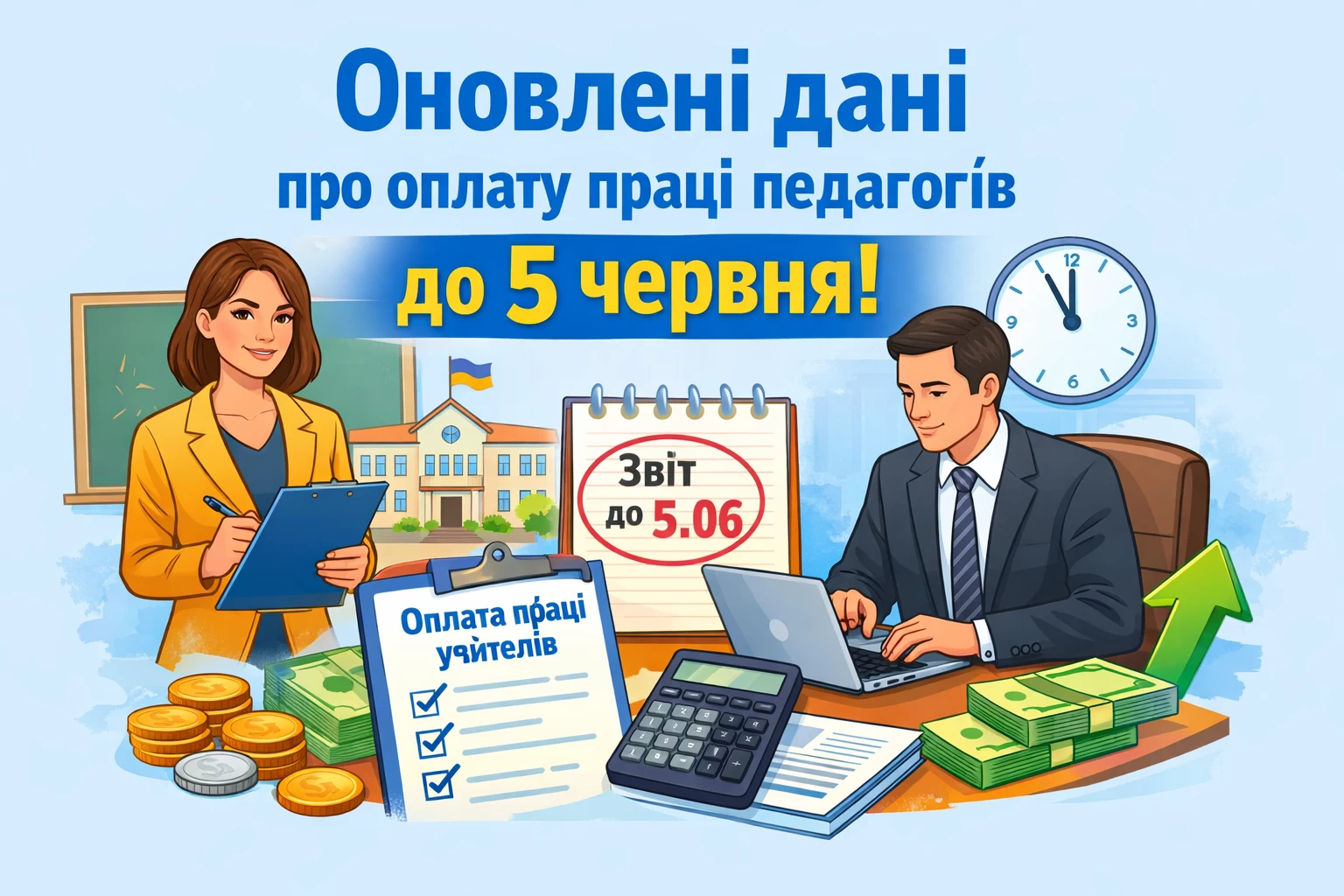 Громади мають подати оновлені дані про оплату праці педагогів до 5 червня