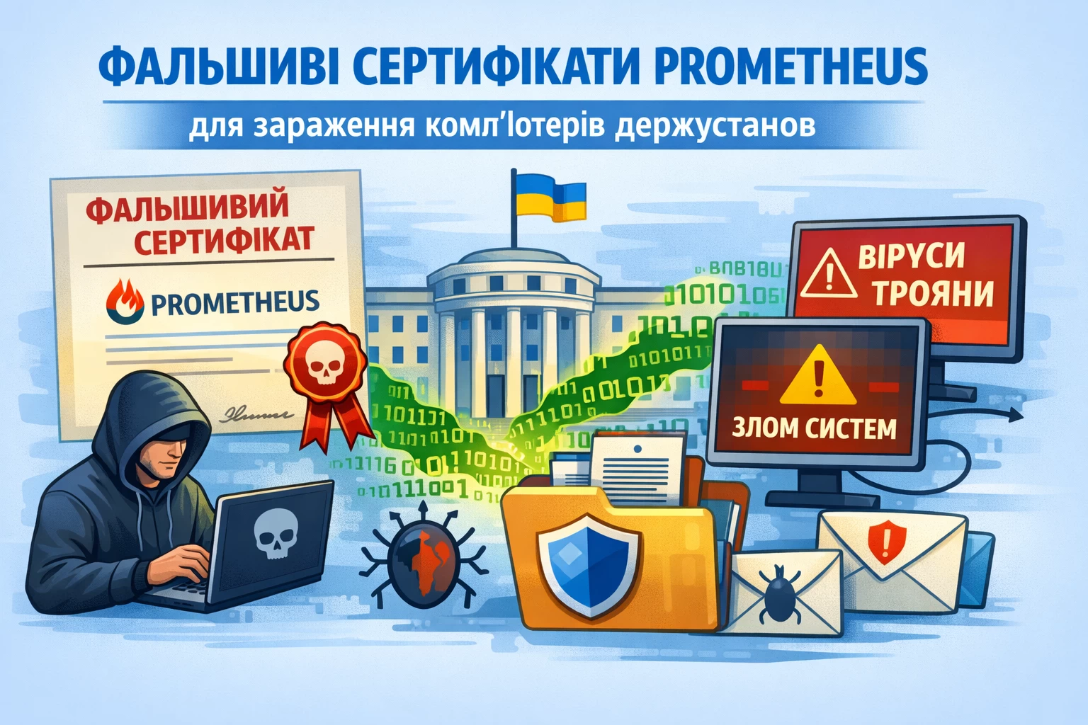Фальшиві сертифікати Prometheus використовують для зараження комп’ютерів держустанов