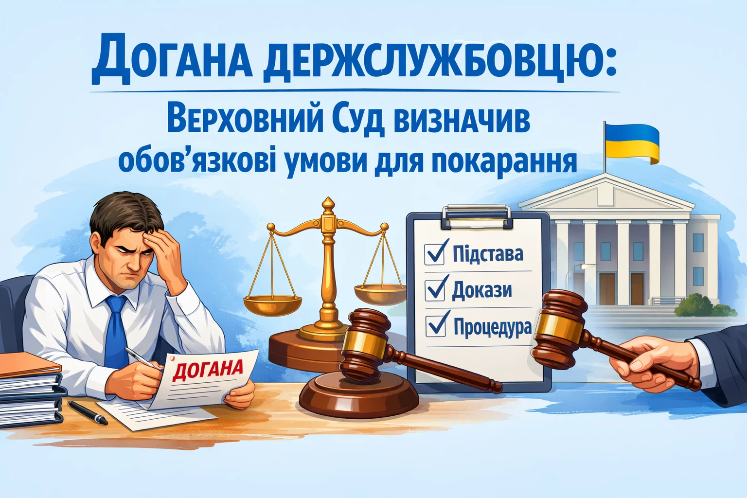 Догана держслужбовцю: Верховний Суд визначив обов’язкові умови для покарання