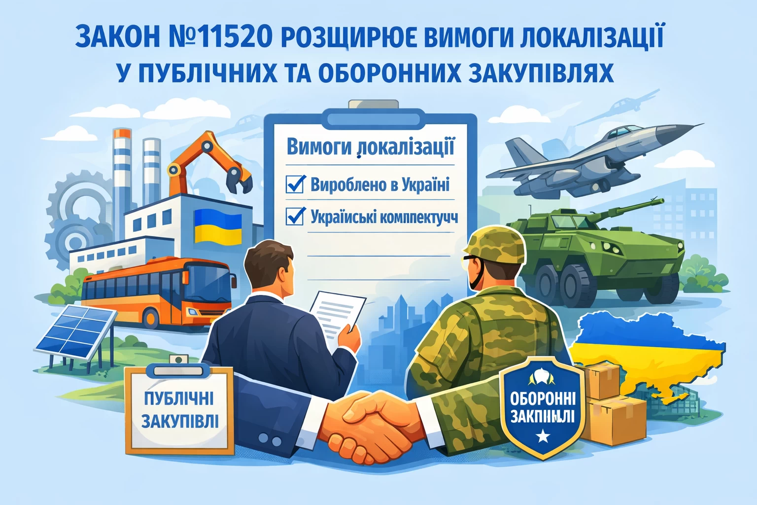 Закон №11520 розширює вимоги локалізації у публічних та оборонних закупівлях