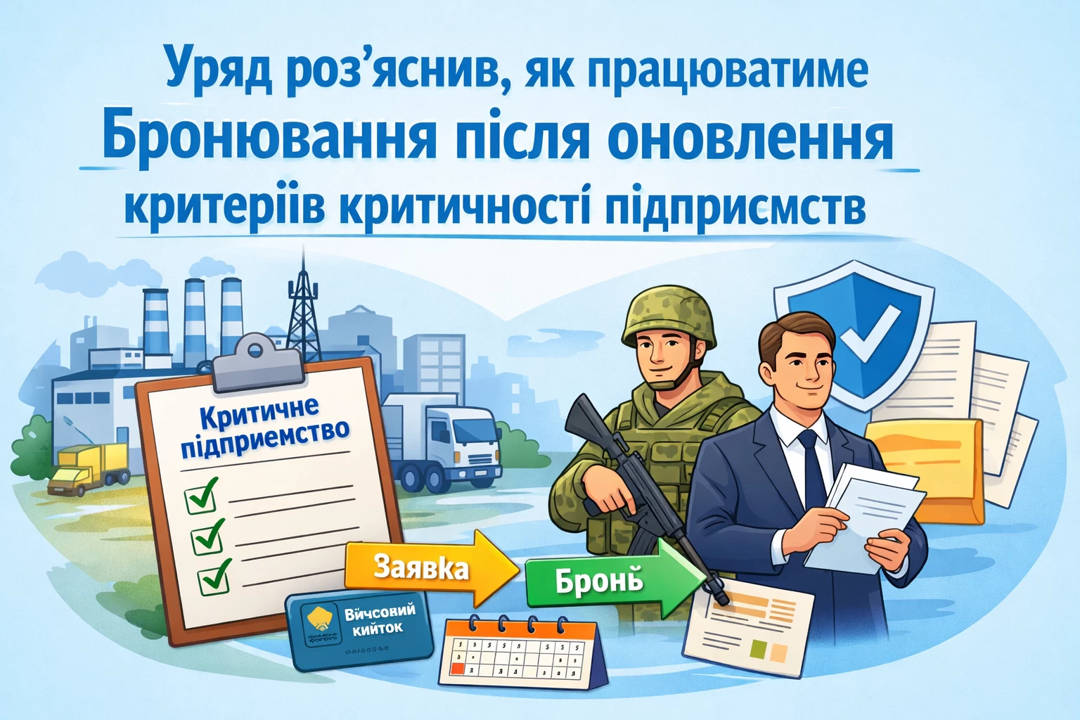 Уряд роз’яснив, як працюватиме бронювання після оновлення критеріїв критичності підприємств