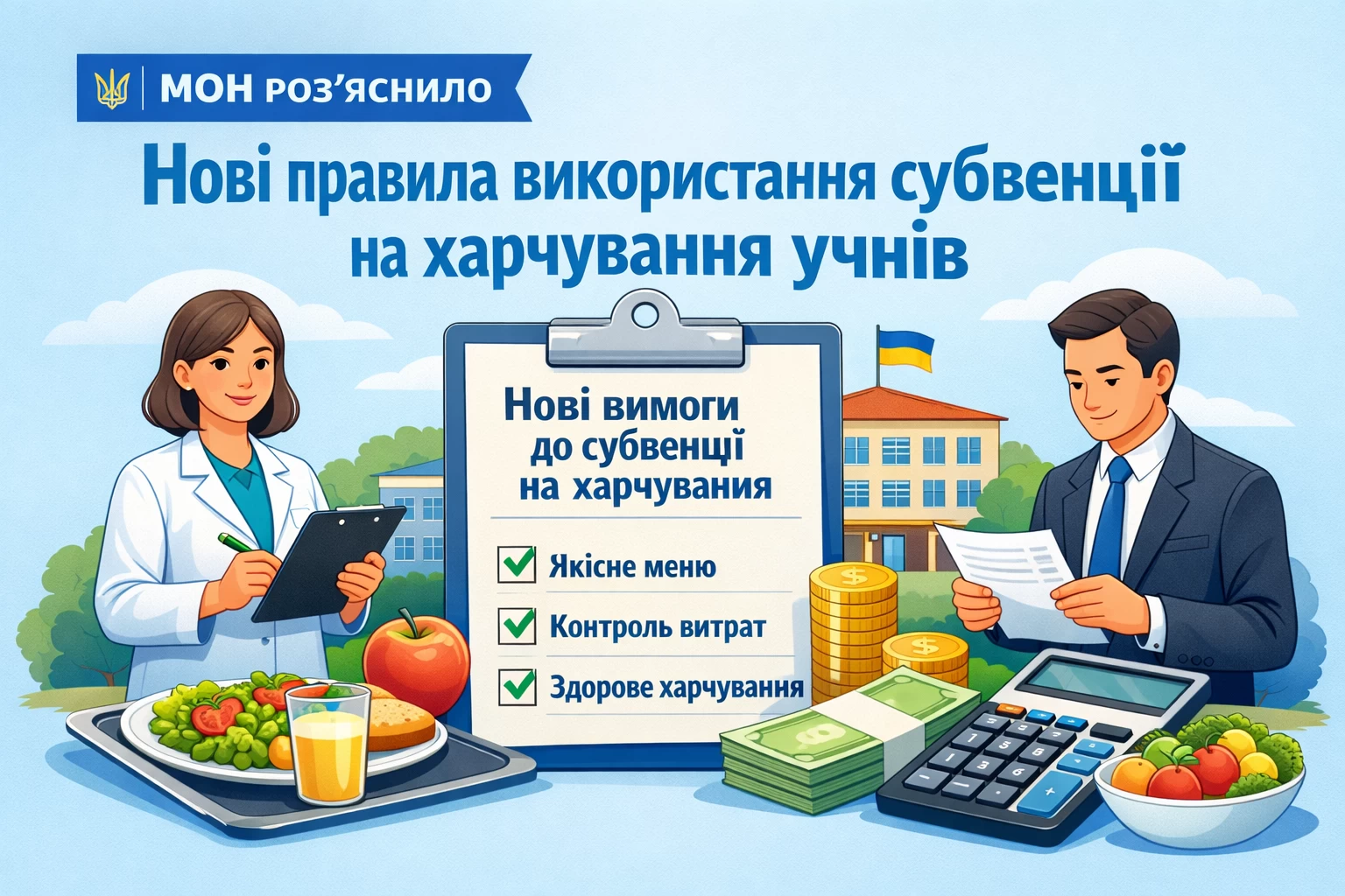 МОН роз’яснило нові правила використання субвенції на харчування учнів