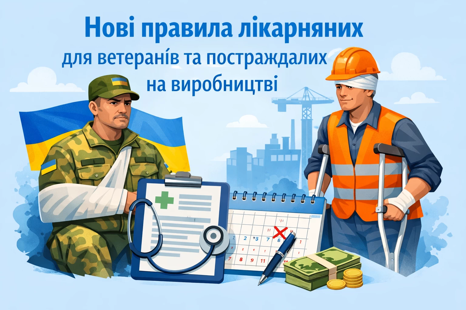 Уряд пропонує нові правила лікарняних для ветеранів та постраждалих на виробництві