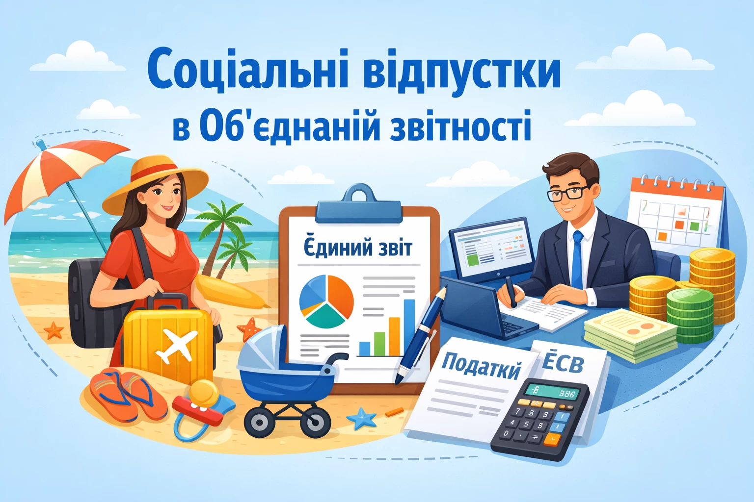 Соціальні відпустки в Об’єднаній звітності