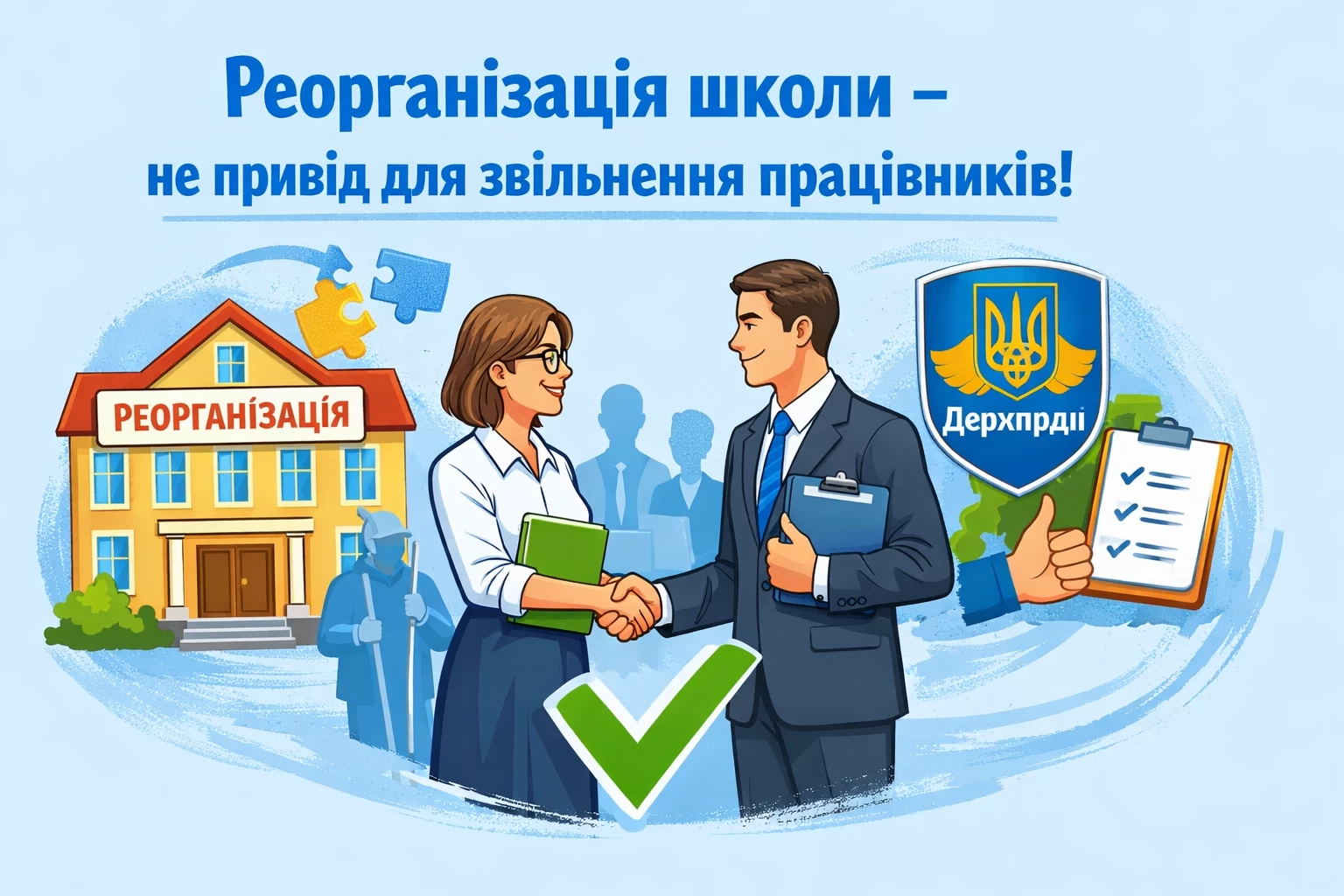 Реорганізація школи не є підставою для звільнення працівників: роз’яснення Держпраці
