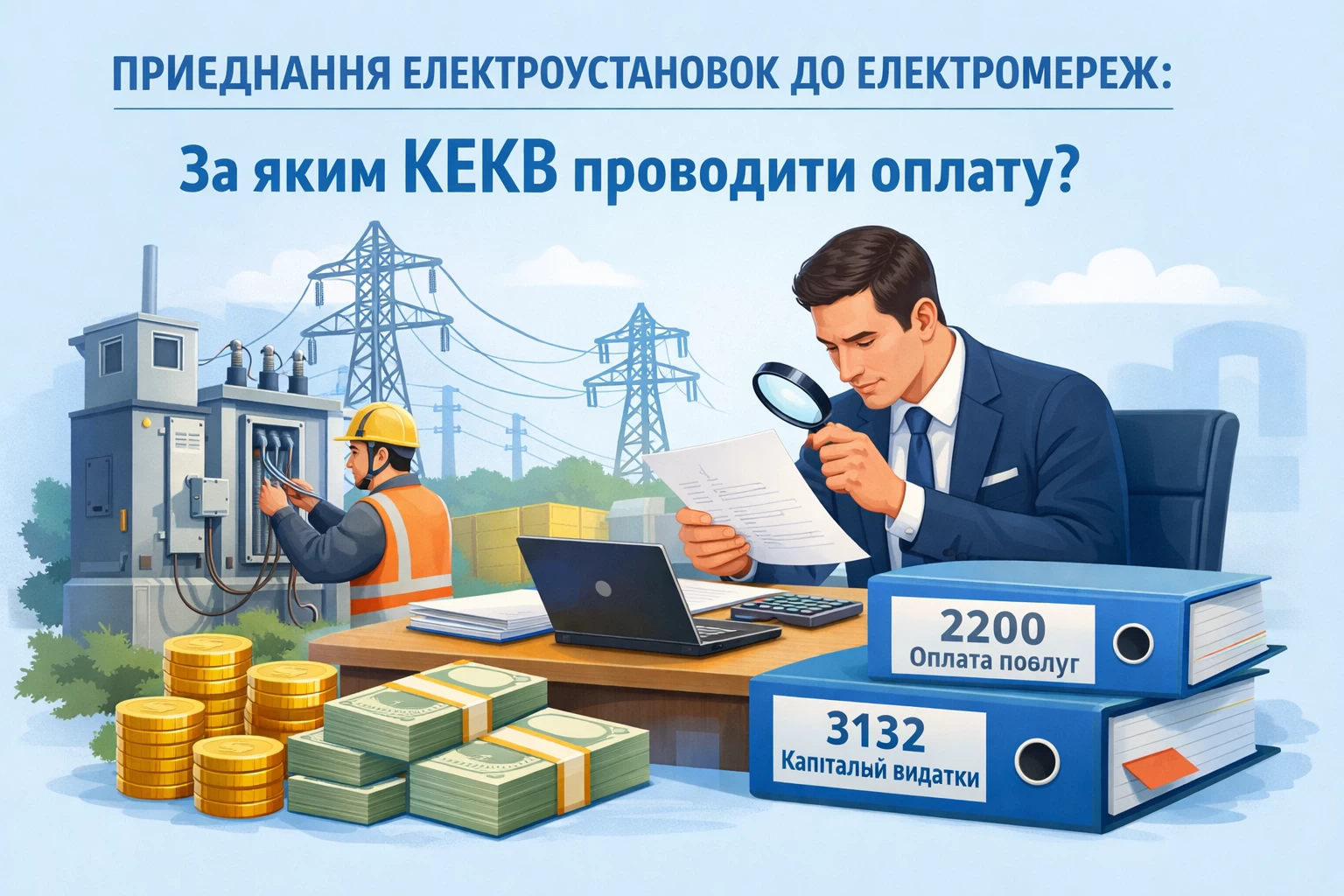Приєднання електроустановок до електромереж: за яким КЕКВ проводити оплату?