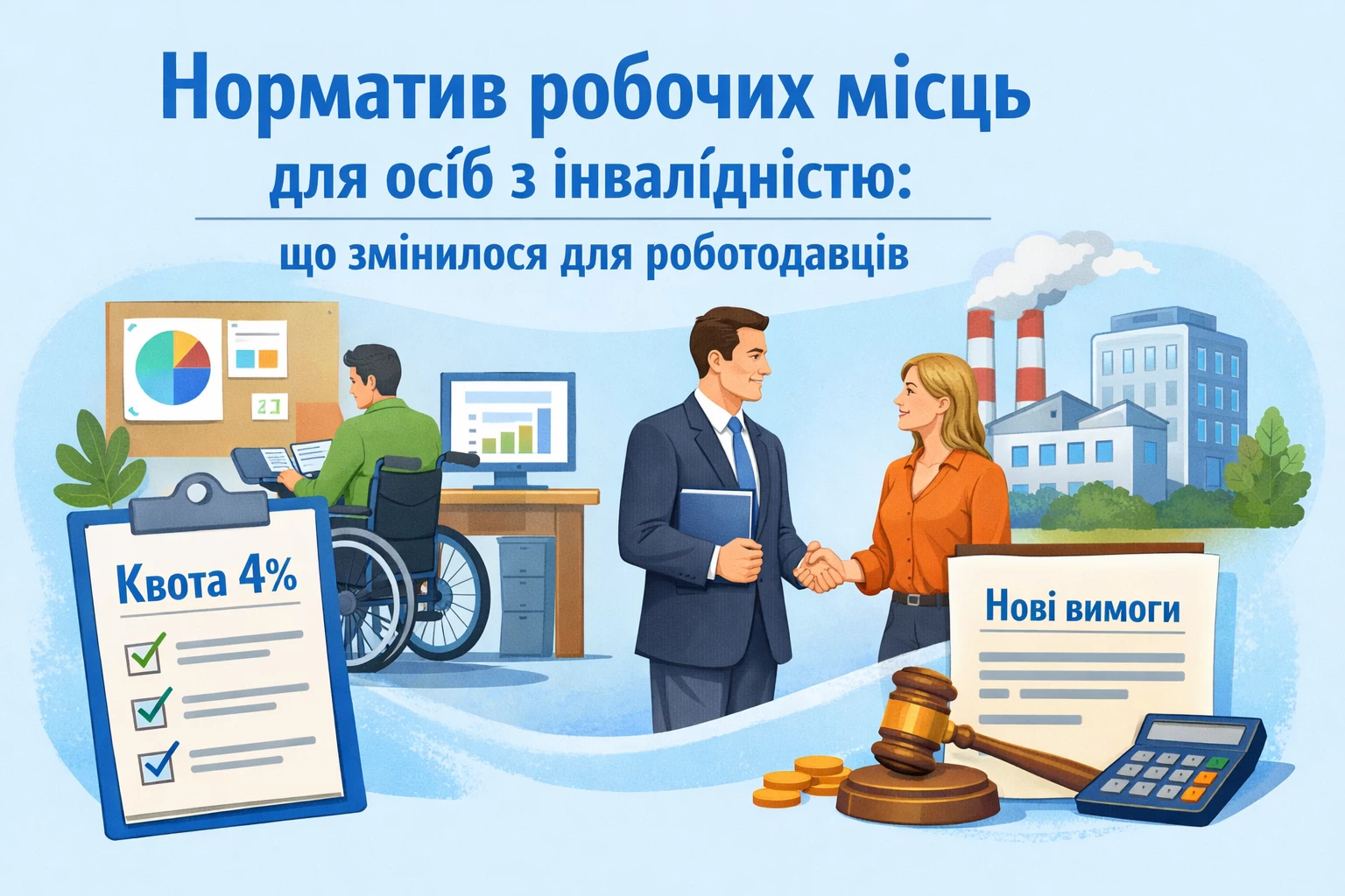 Норматив робочих місць для осіб з інвалідністю: що змінилося для роботодавців
