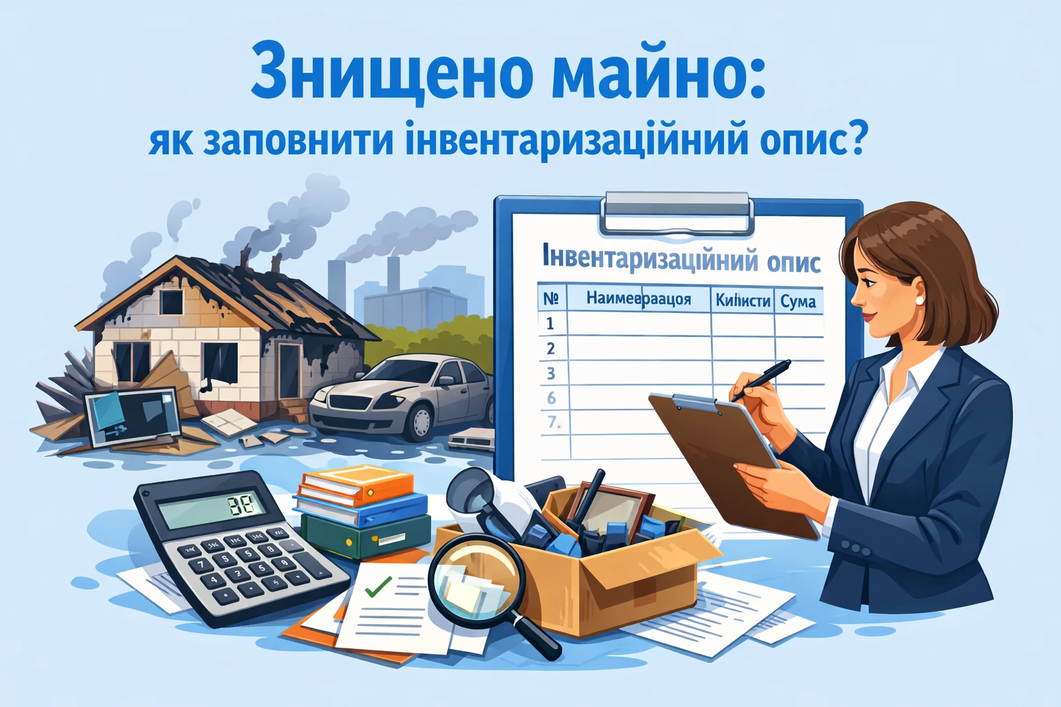 Знищено майно: як заповнити інвентаризаційний опис?