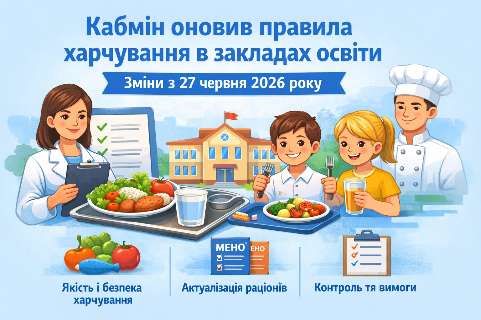 Кабмін оновив Порядок організації харчування у закладах освіти: що змінилося з 27 червня 2026 року