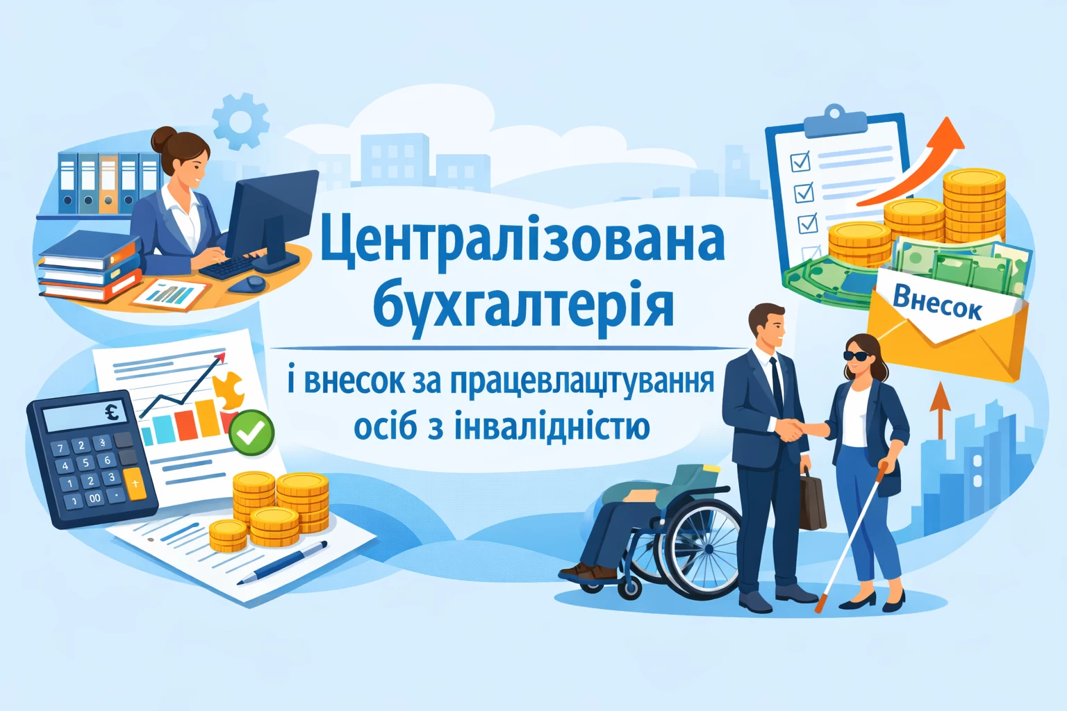 Централізована бухгалтерія і внесок за працевлаштування осіб з інвалідністю
