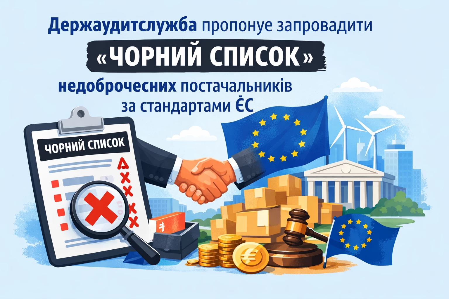 Держаудитслужба пропонує запровадити «чорний список» недоброчесних постачальників за стандартами ЄС