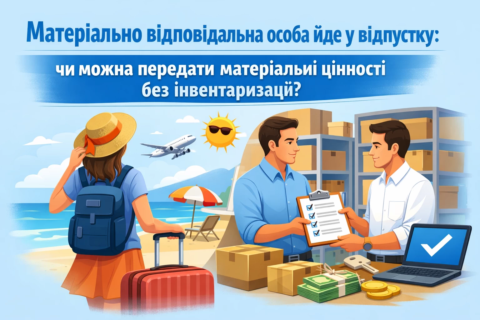 Матеріально відповідальна особа йде у відпустку: чи можна передати матеріальні цінності без інвентаризації?