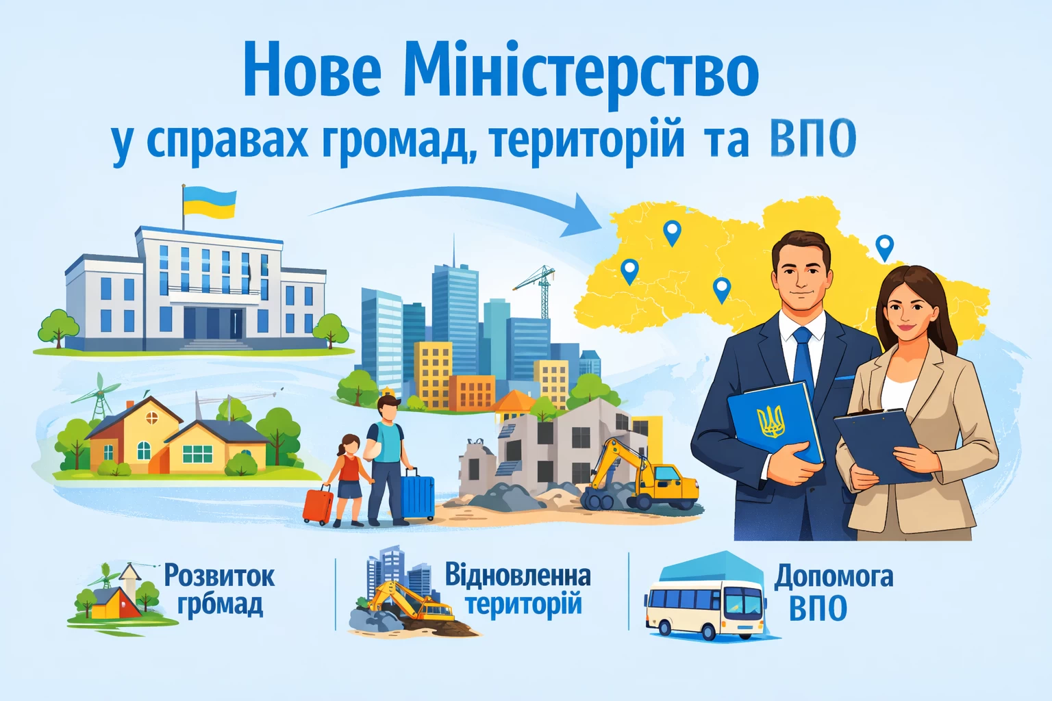 Уряд створив нове міністерство у справах громад, територій та ВПО
