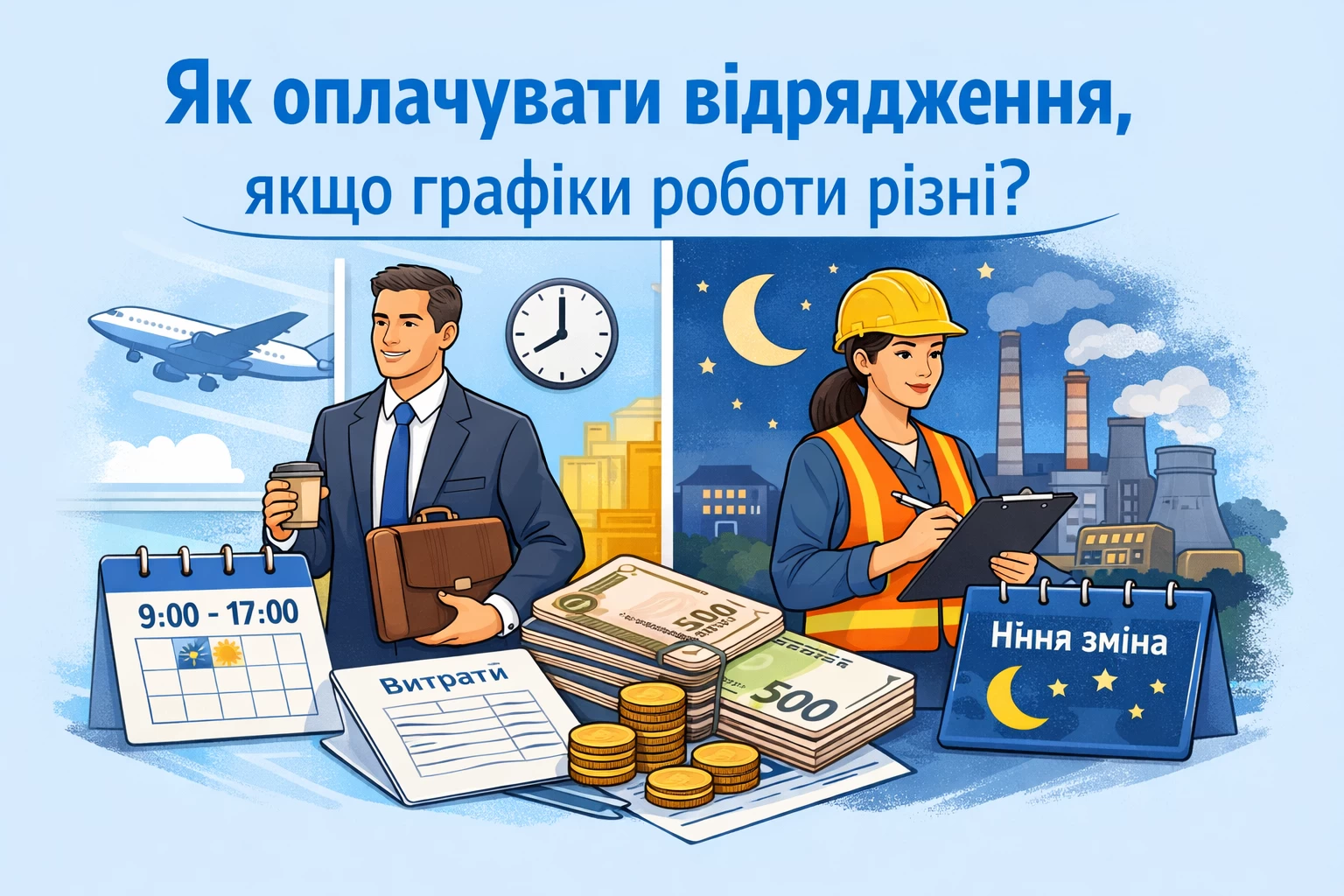 Як оплачувати відрядження, якщо графіки роботи різні?