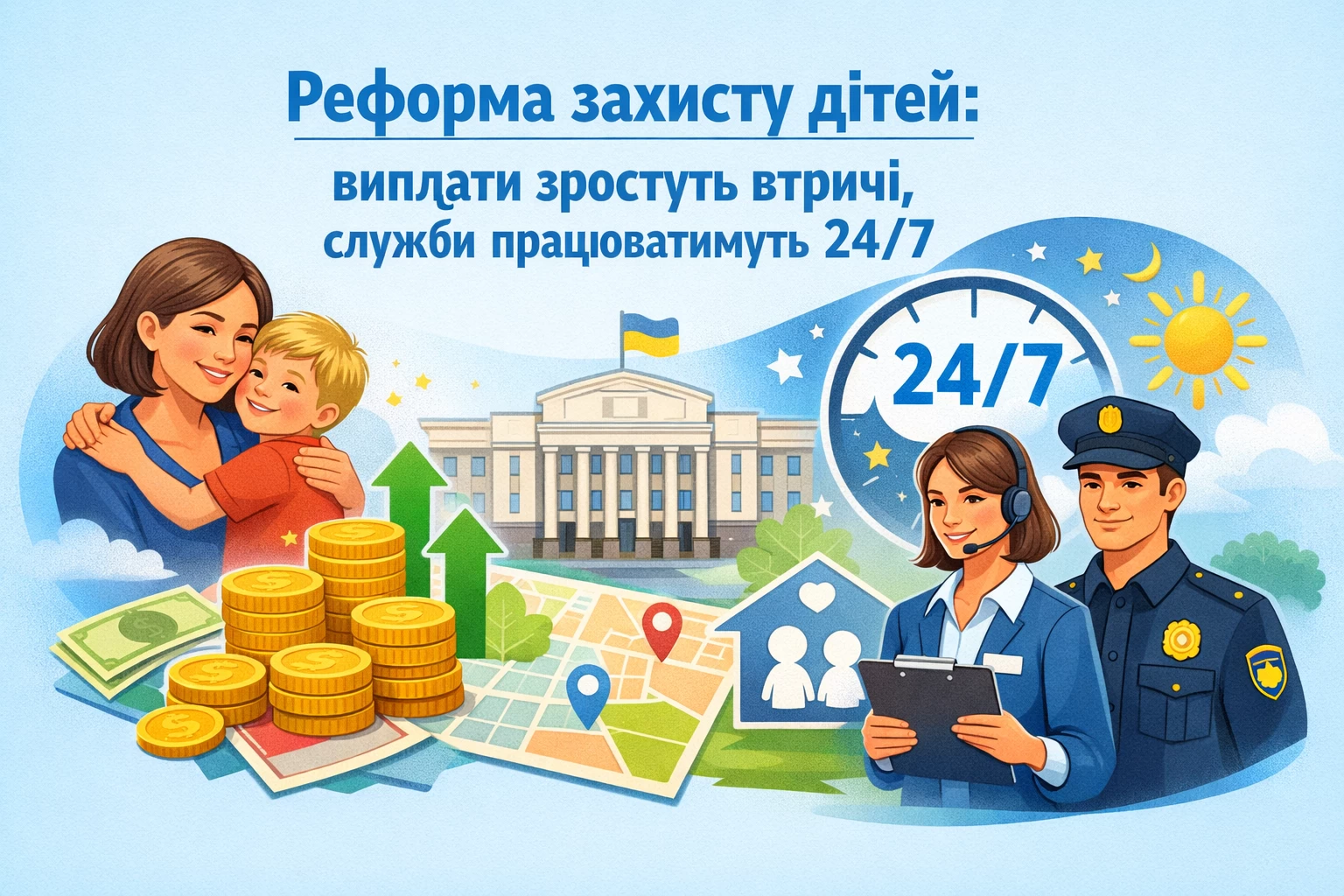 Уряд підтримав законопроєкт про реформу захисту дітей: виплати можуть зрости втричі, а служби працюватимуть цілодобово