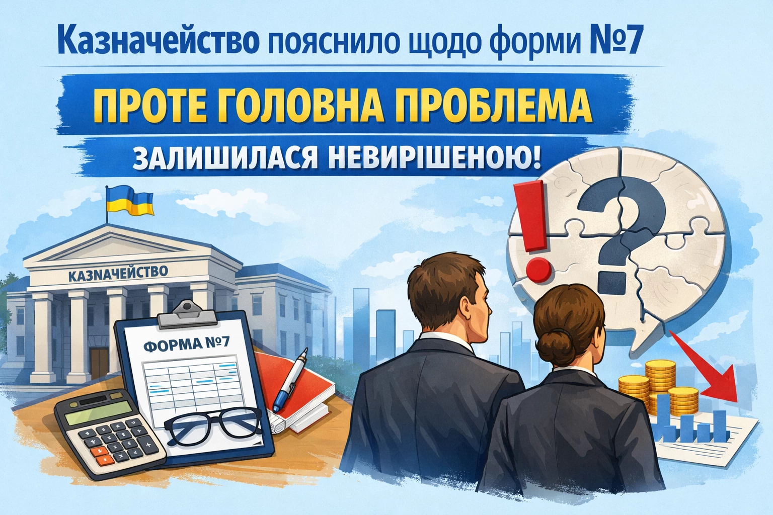 Казначейство відповіло на питання щодо форми №7, але головна проблема залишилася невирішеною