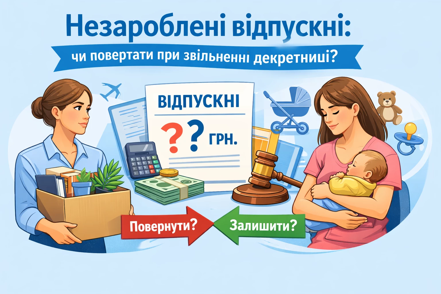 Незароблені відпускні: чи повертати при звільненні декретниці?