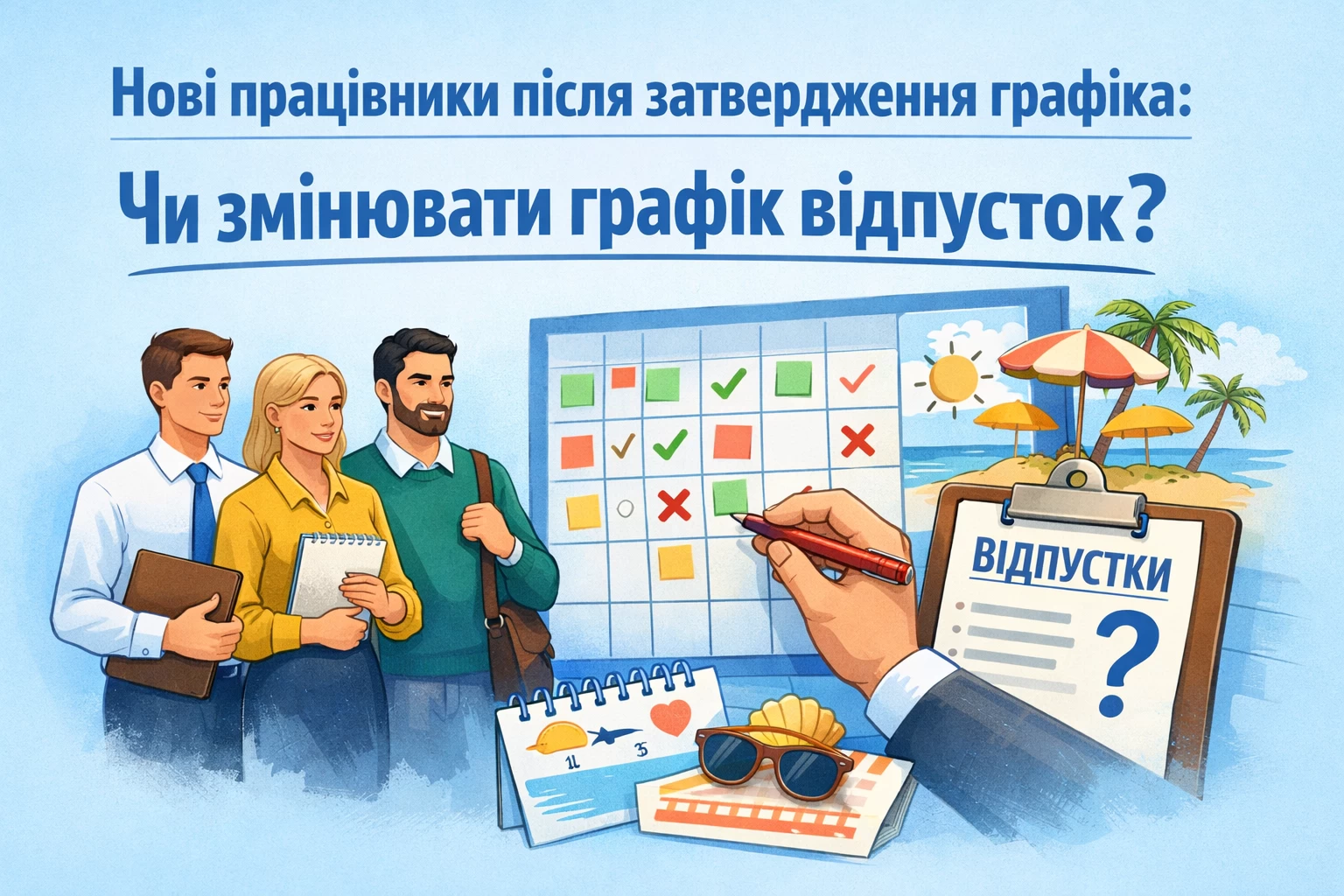 Нові працівники після затвердження графіка: чи змінювати графік відпусток?