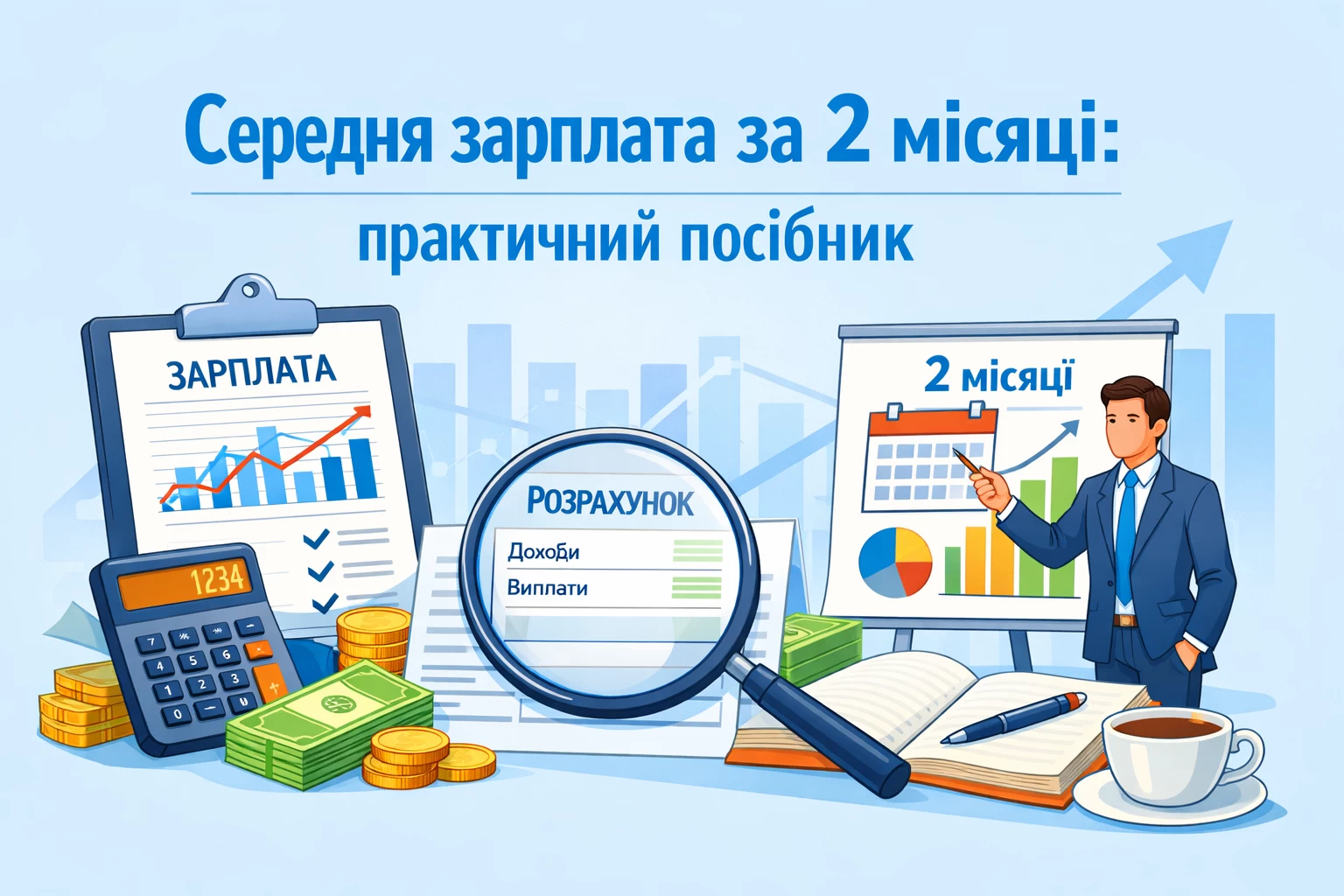 Середня зарплата за 2 місяці: практичний посібник