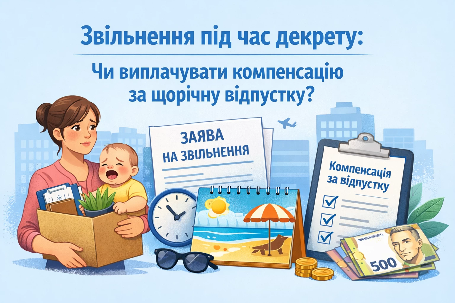 Працівниця звільняється під час відпустки для догляду за дитиною: чи виплачувати компенсацію за щорічну відпустку