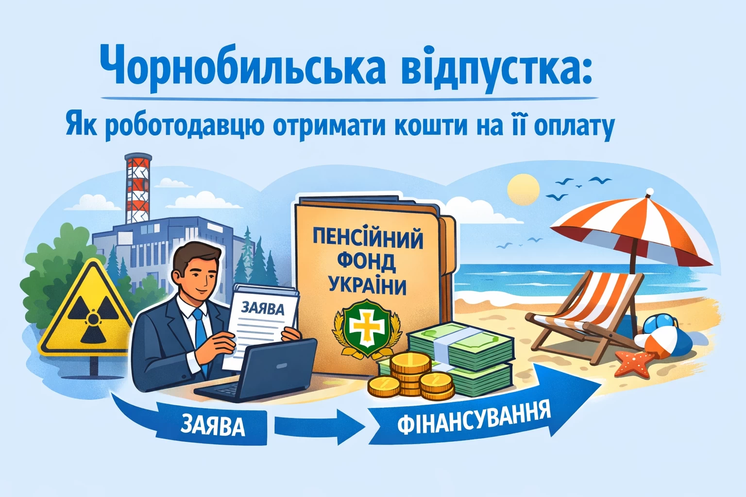 Чорнобильська відпустка: Пенсійний фонд пояснив, як роботодавцю отримати кошти на її оплату