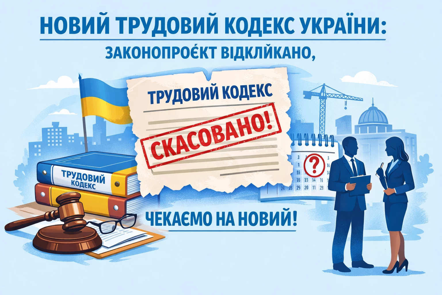 Новий Трудовий кодекс України: законопроєкт відкликано, чекаємо на новий!
