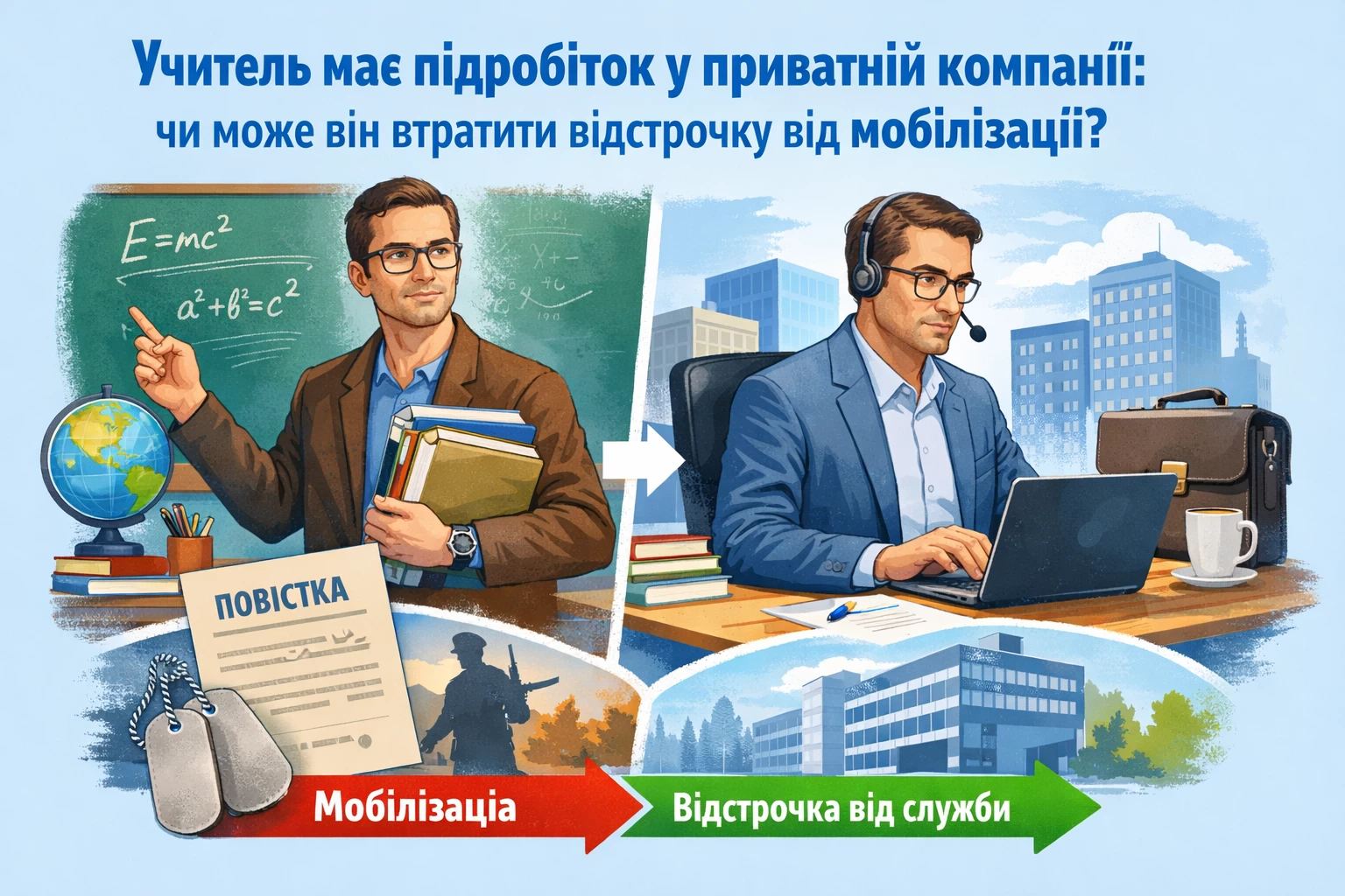 Учитель має підробіток у приватній компанії: чи може він втратити відстрочку від мобілізації