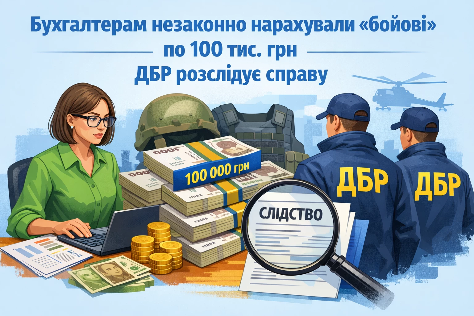 Бухгалтерам незаконно нарахували «бойові» по 100 тис. грн: ДБР розслідує справу