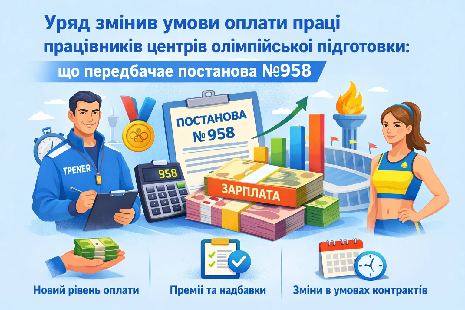 Уряд змінив умови оплати праці працівників центрів олімпійської підготовки: що передбачає постанова №958