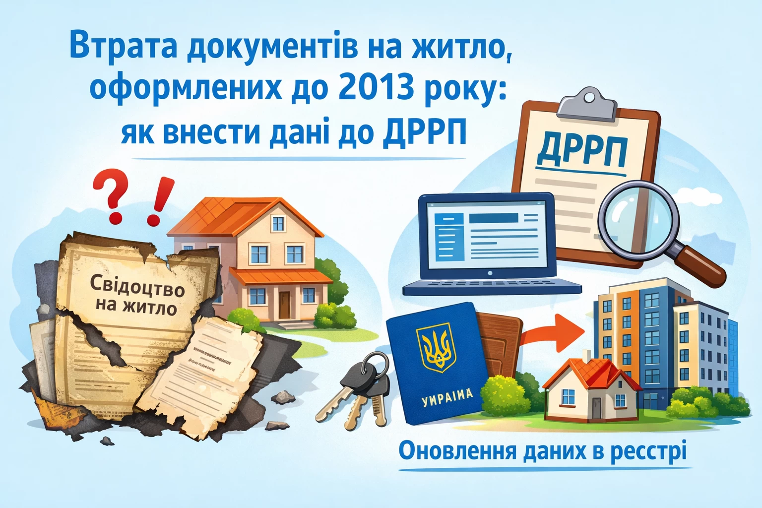 Втрата документів на житло, оформлених до 2013 року: як внести дані до ДРРП