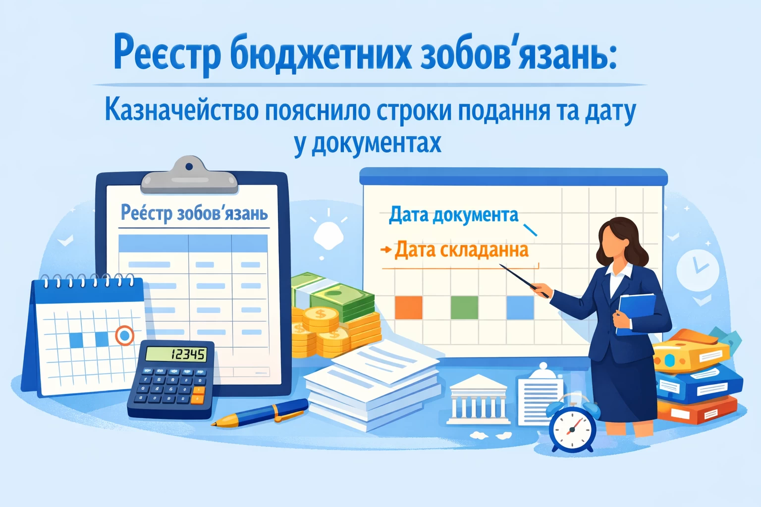Реєстр бюджетних зобов’язань: Казначейство пояснило строки подання та яку дату зазначати у графі документа