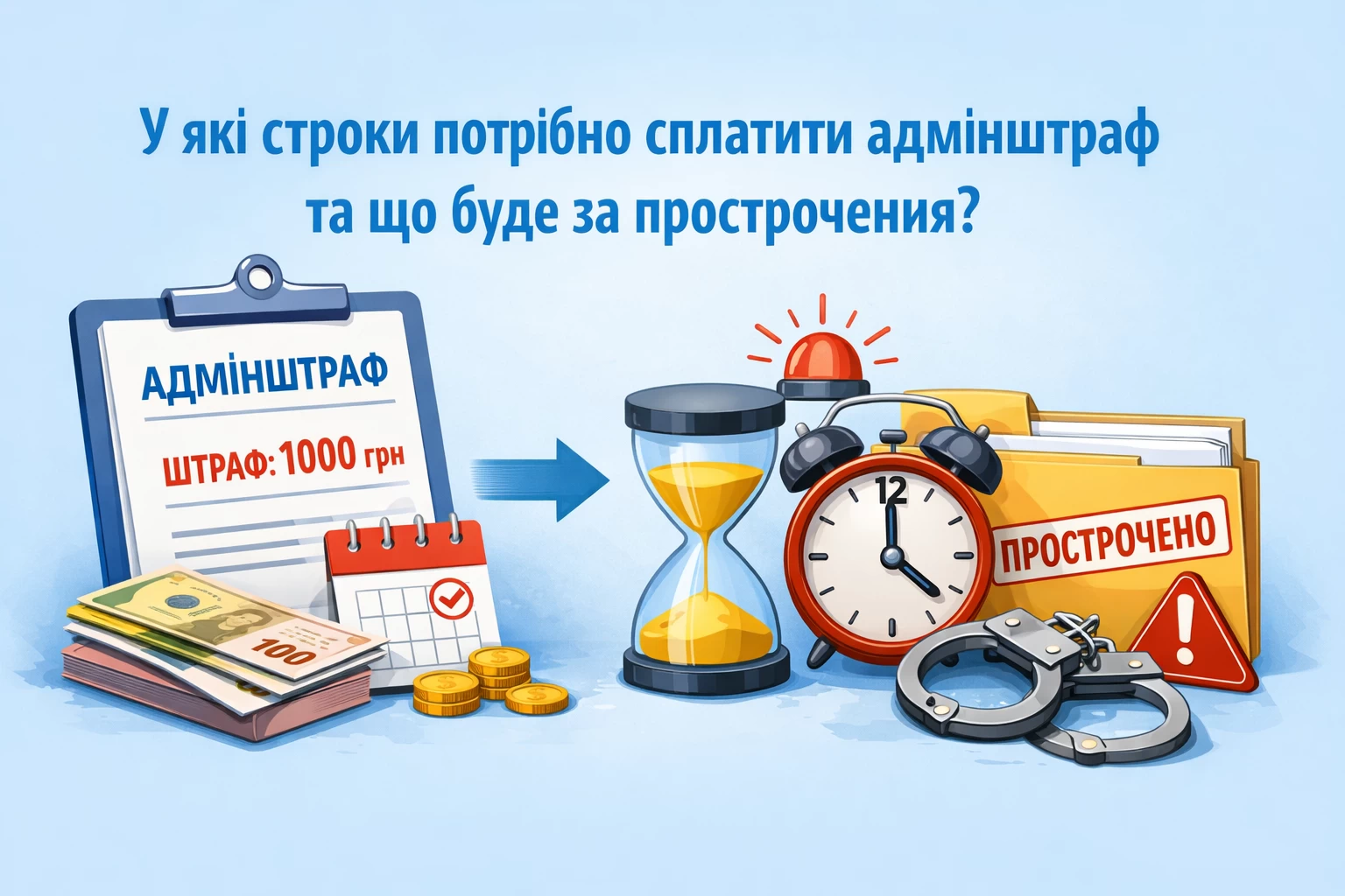 У які строки потрібно сплатити адмінштраф та що буде за прострочення