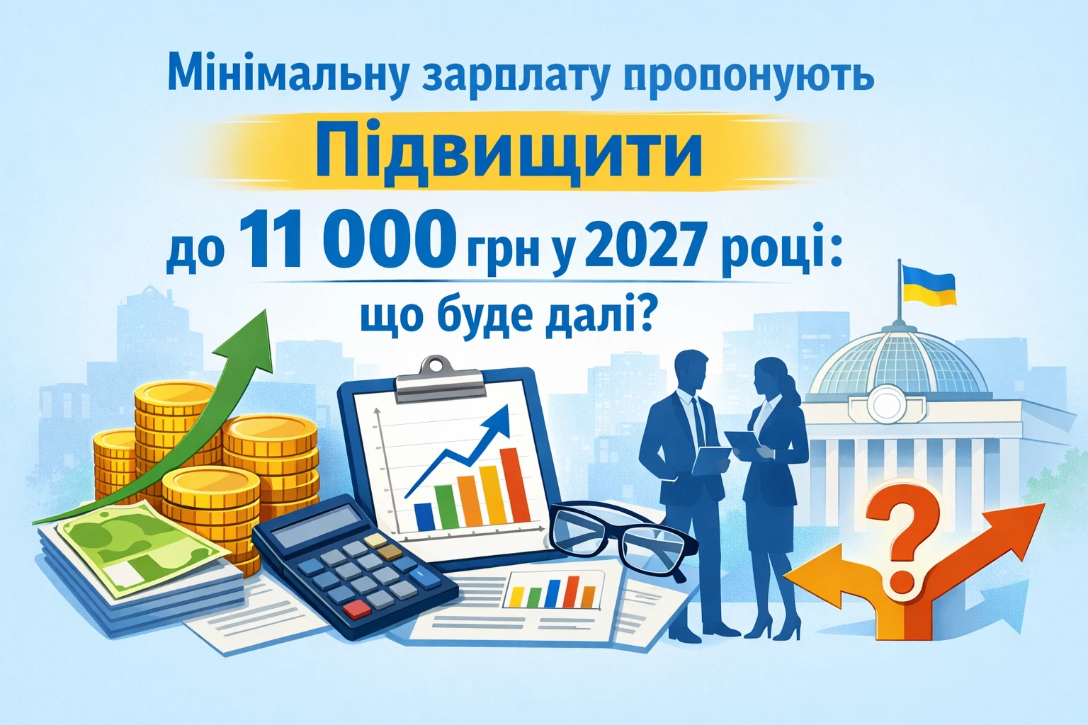 Мінімальну зарплату пропонують підвищити до 11 000 грн у 2027 році: що буде далі